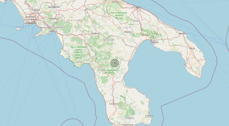 Terremoto 3 km SW San Costantino Albanese (PZ) – Magnitudo 3.3