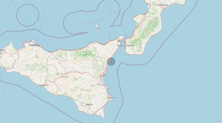 Terremoto Costa Catanese (Catania) – Magnitudo 3.3
