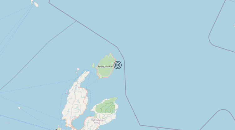 Terremoto Halmahera, Indonesia [Sea: Indonesia] – Magnitudo 5.7