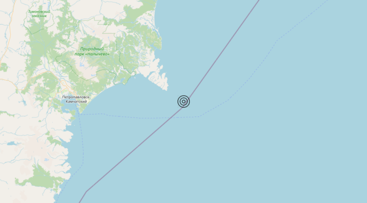 Terremoto Off east coast of Kamchatka Peninsula, Russia [Sea: Russia] – Magnitudo 5.9