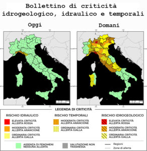Bollettino di allerta meteo del 07/10/2024