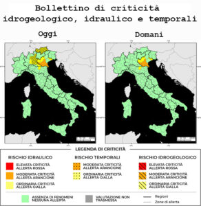 Bollettino di allerta meteo del 11/10/2024