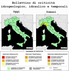 Bollettino di allerta meteo del 15/10/2024