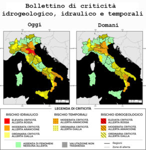 Bollettino di allerta meteo del 19/10/2024