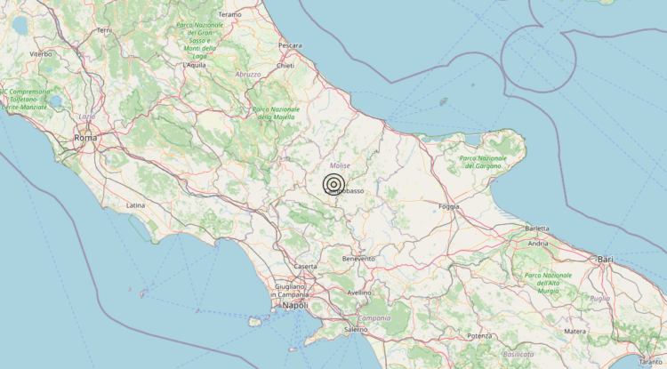 Terremoto 2 km NE Baranello (CB) – Magnitudo 3.1