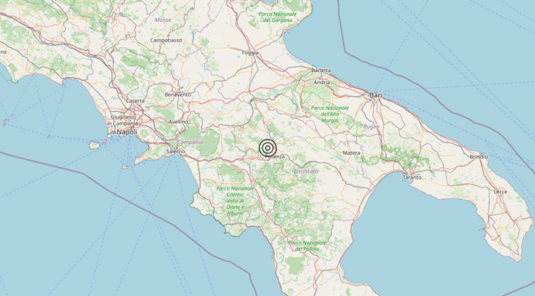 Terremoto 6 km W Potenza (PZ) – Magnitudo 3.0