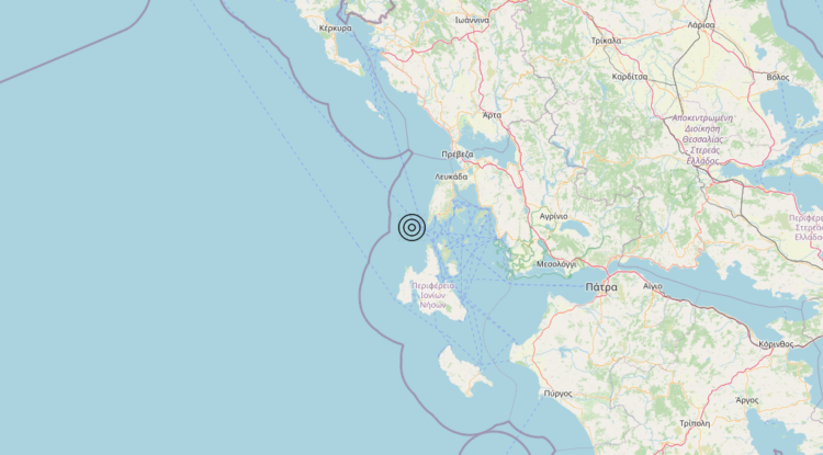 Terremoto Costa Greca Ionica (GRECIA) – Magnitudo 4.5