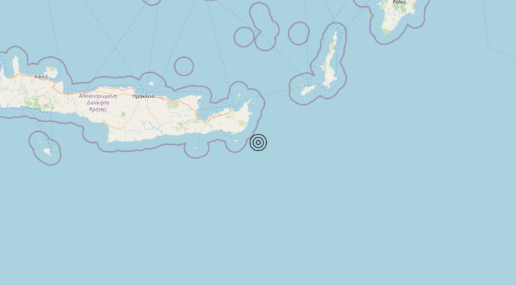 Terremoto Crete, Greece [Sea: Greece] – Magnitudo 4.9