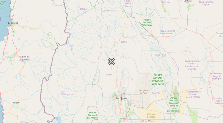 Terremoto San Juan Province, Argentina [Land: Argentina] – Magnitudo 5.7