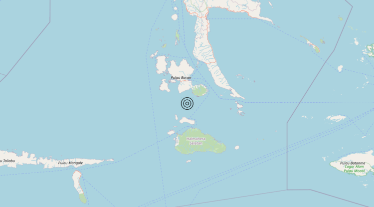 Terremoto Halmahera, Indonesia [Sea: Indonesia] – Magnitudo 5.8
