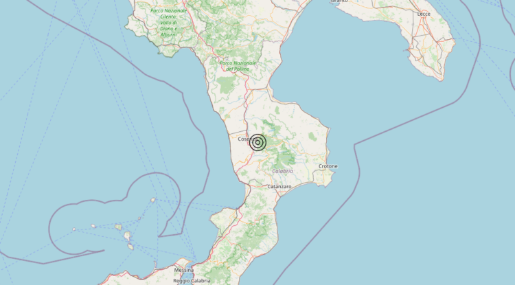 Terremoto 3 km E Cellara (CS) – Magnitudo 3.7