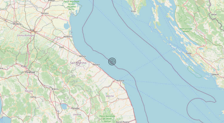 Terremoto Costa Marchigiana Anconetana (Ancona) – Magnitudo 3.7