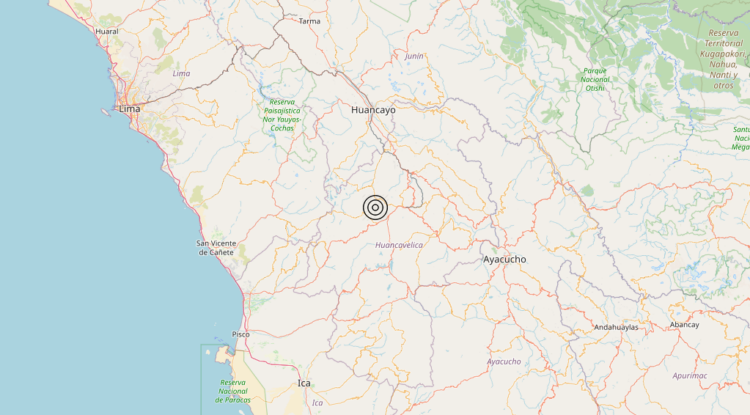 Terremoto Central Peru [Land: Peru] – Magnitudo 5.8