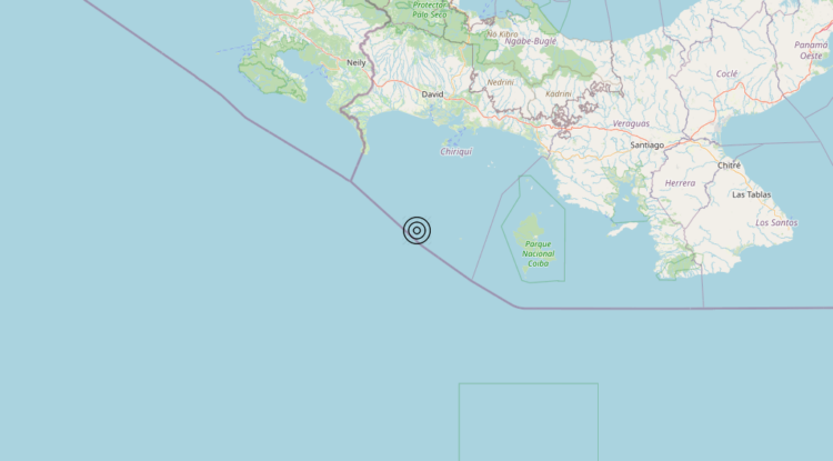 Terremoto South of Panama [Sea: Panama] – Magnitudo 5.8