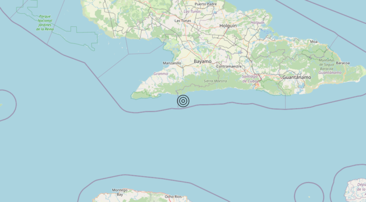 Terremoto Cuba region [Sea: Cuba] – Magnitudo 6.7