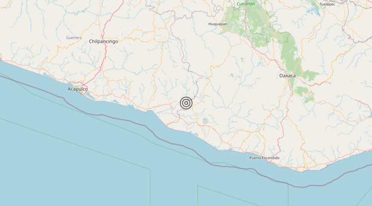 Terremoto Near coast of Guerrero, Mexico [Land: Mexico] – Magnitudo 5.6