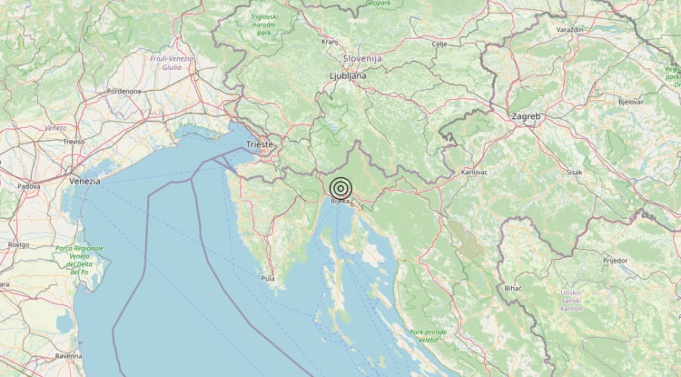Terremoto Costa Croata Settentrionale (CROAZIA) – Magnitudo 3.5