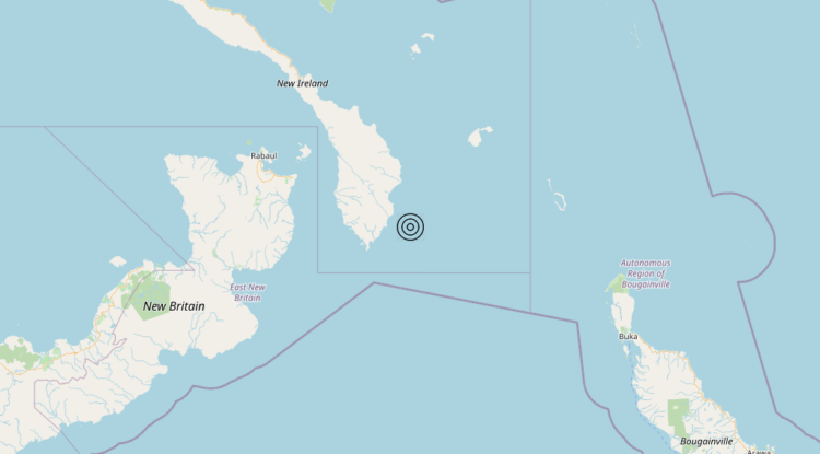 Terremoto Papua New Guinea [Sea] – Magnitudo 6.5