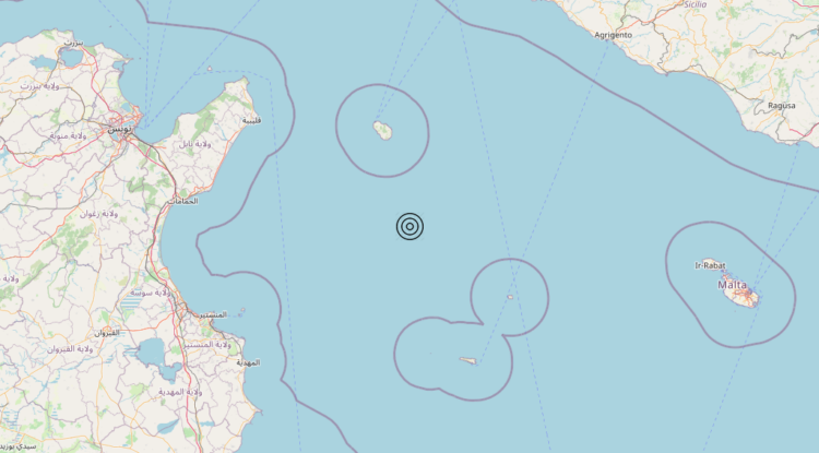 Terremoto Canale di Sicilia meridionale (MARE) – Magnitudo 3.1
