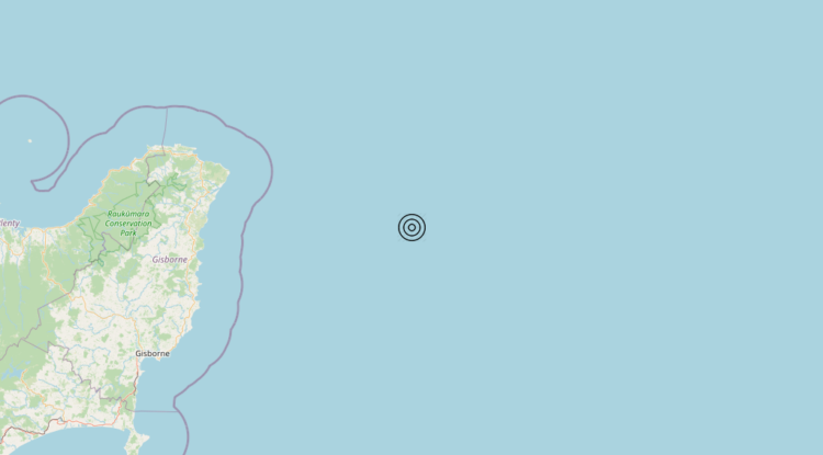 Terremoto Off east coast of North Island, New Zealand [Sea: New Zealand] – Magnitudo 5.8