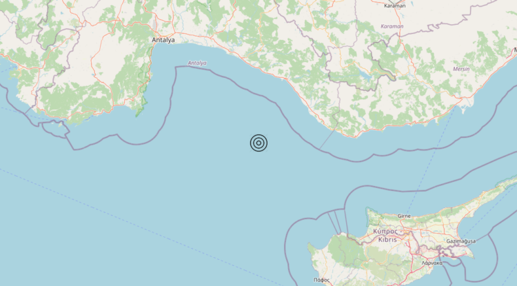 Terremoto Turkey [Sea] – Magnitudo 4.9
