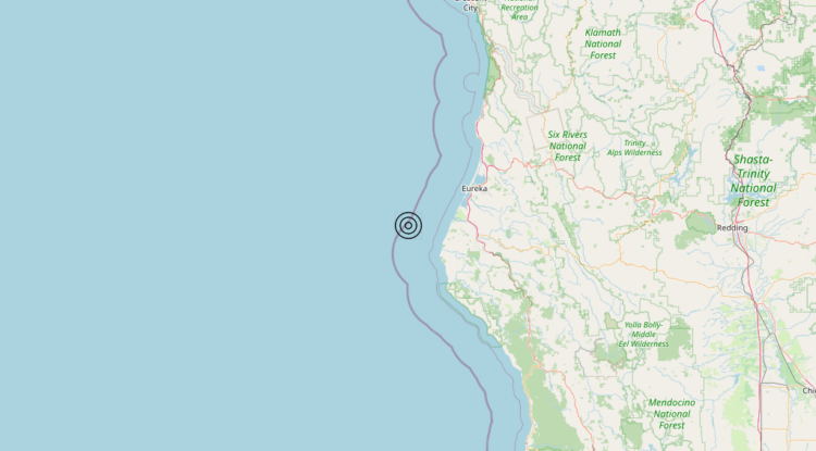 Terremoto Near coast of northern California, United States [Sea: United States] – Magnitudo 6.9