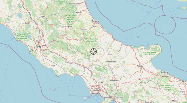 Terremoto 2 km NE Rionero Sannitico (IS) – Magnitudo 3.0
