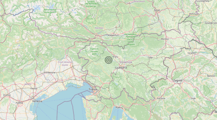 Terremoto Slovenia (SLOVENIA) – Magnitudo 4.1