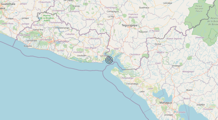 Terremoto El Salvador [Sea] – Magnitudo 5.7