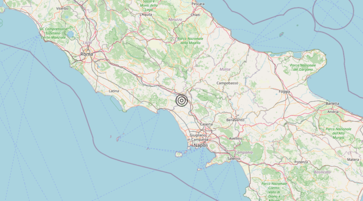 Terremoto 2 km NW Roccamonfina (CE) – Magnitudo 3.6