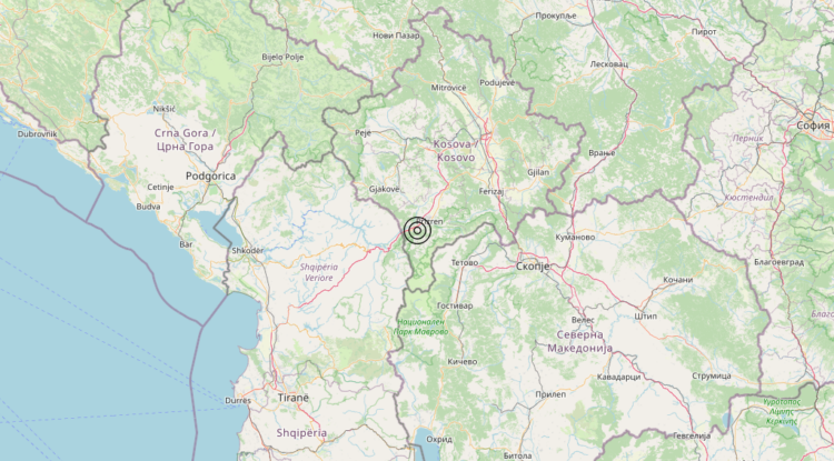 Terremoto Kosovo [Land] – Magnitudo 4.5