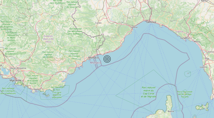 Terremoto Costa Ligure Occidentale (Imperia) – Magnitudo 3.2