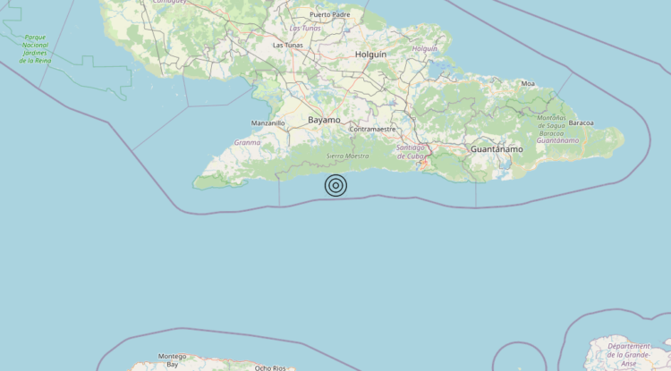 Terremoto Cuba region [Sea: Cuba] – Magnitudo 5.9
