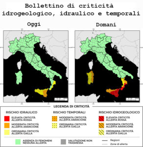 Bollettino di allerta meteo del 16/01/2025