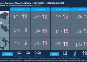 Il meteo: uno sguardo al mese di gennaio 2025. Previsioni