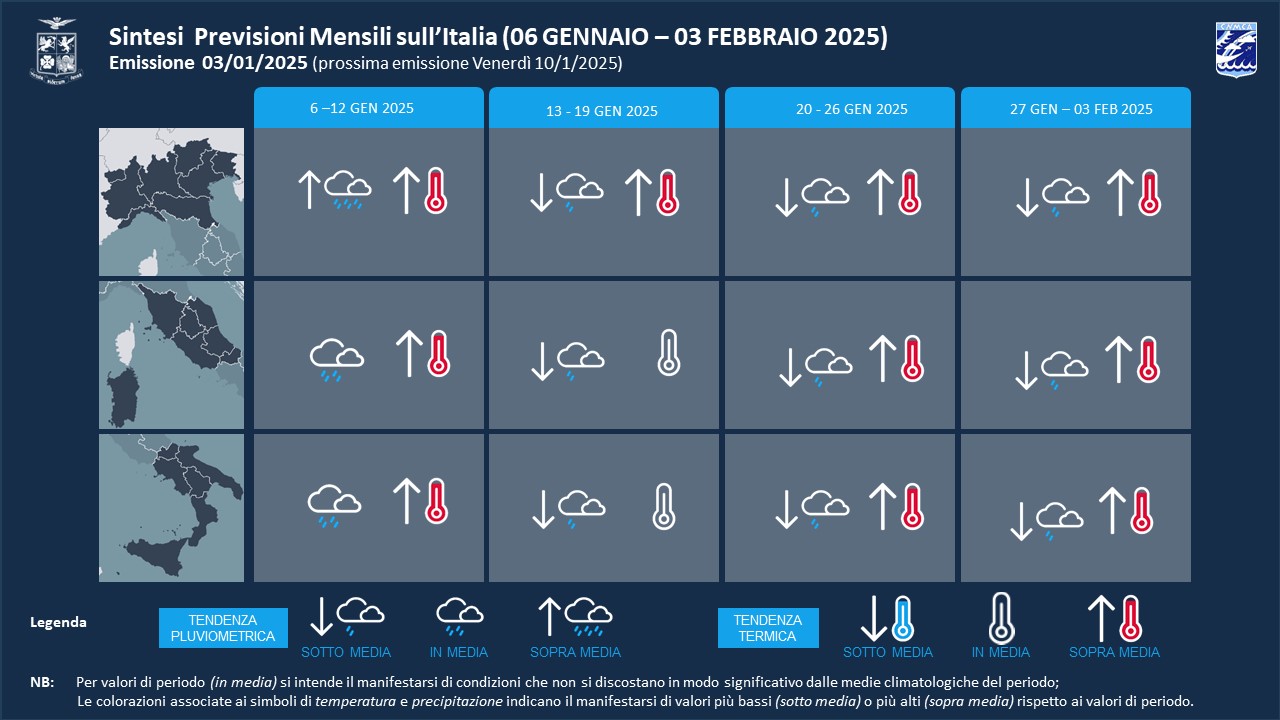 Meteo Am: gennaio 2025. Previsioni Meteo Am: gennaio 2025. Previsioni
