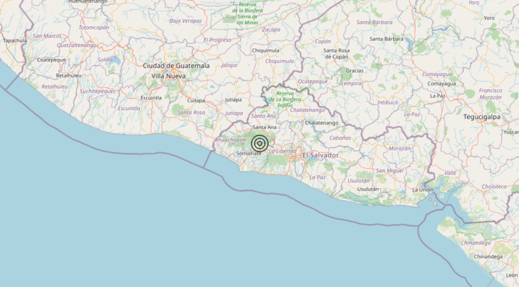 Terremoto El Salvador – Magnitudo 5.7