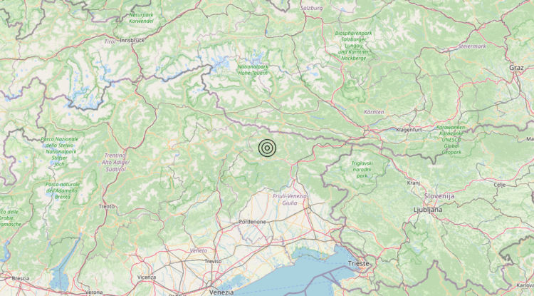 Terremoto 3 km NE Ampezzo (UD) – Magnitudo 4.0