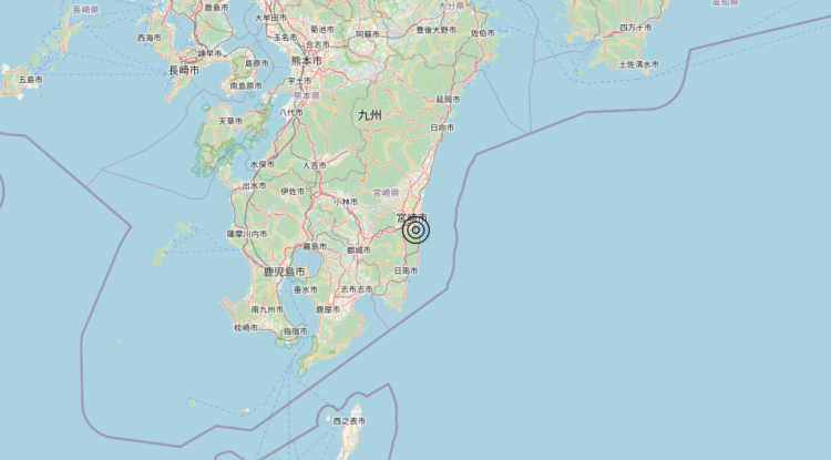 Terremoto Kyushu, Japan [Land: Japan] – Magnitudo 6.8
