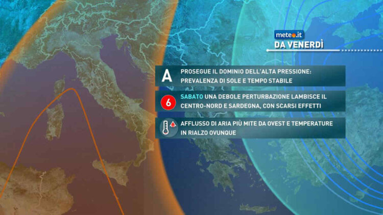 Meteo weekend 22-23 febbraio 2025: più mite ma umido Meteo weekend 22-23 febbraio 2025: più mite ma umido