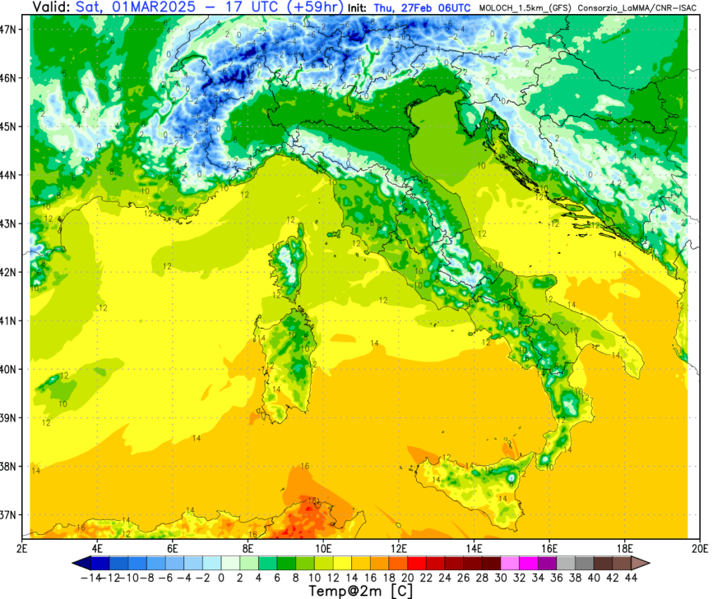 Il meteo: weekend di Carnevale con calo termico