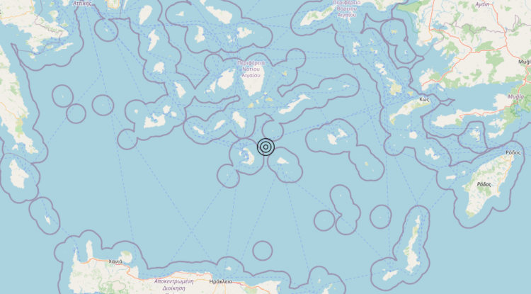 Terremoto Dodecanese Islands, Greece [Sea: Greece] – Magnitudo 4.6