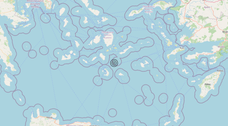 Terremoto Dodecanese Islands, Greece [Sea: Greece] – Magnitudo 4.6