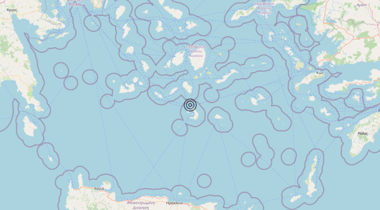 Terremoto Dodecanese Islands, Greece [Sea: Greece] – Magnitudo 4.7
