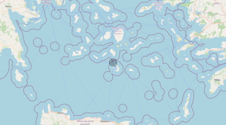 Terremoto Dodecanese Islands, Greece [Sea: Greece] – Magnitudo 4.7