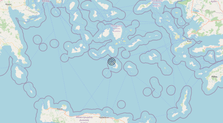 Terremoto Dodecanese Islands, Greece [Sea: Greece] – Magnitudo 4.7