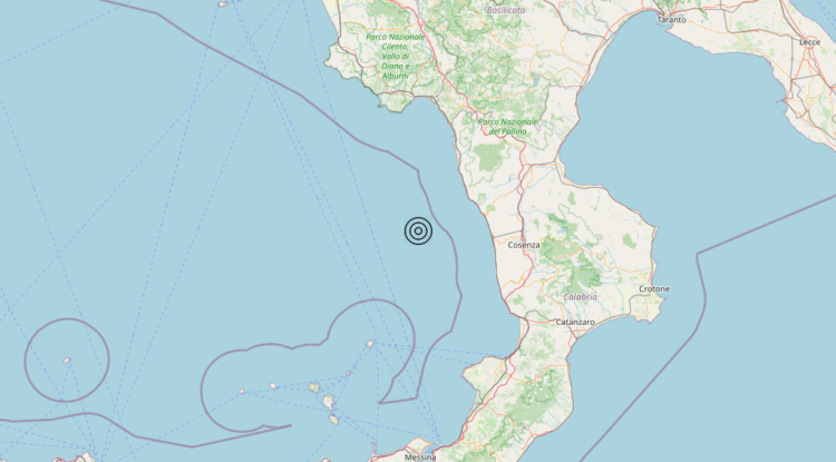 Terremoto Tirreno Meridionale (MARE) – Magnitudo 3.6