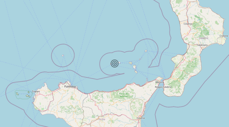 Terremoto Isole Eolie (Messina) – Magnitudo 4.8