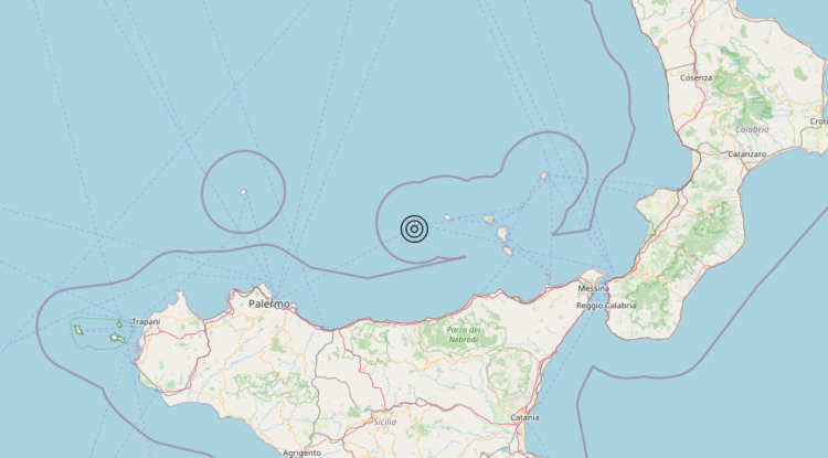 Terremoto Isole Eolie (Messina) – Magnitudo 3.1