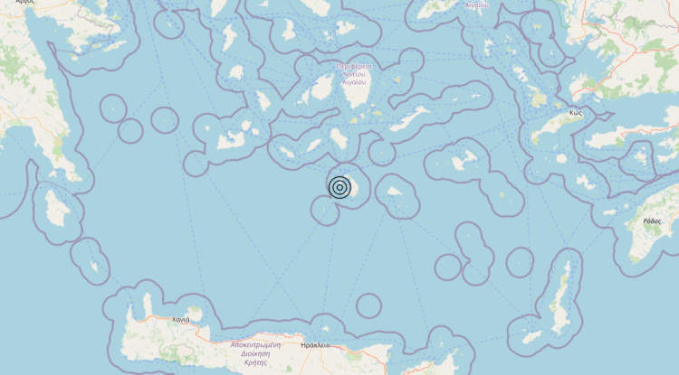 Terremoto Dodecanese Islands, Greece [Sea: Greece] – Magnitudo 4.7